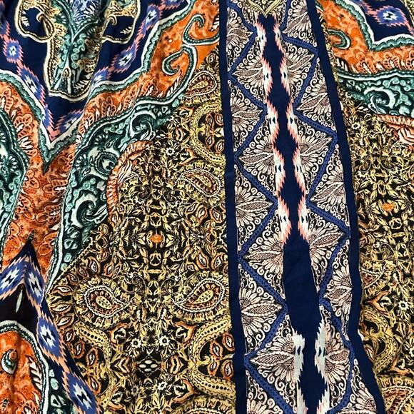 Midnight Sky Women's Strapless Boho Maxi Sun Dress Size Large Retro Style - Picture 5 of 9